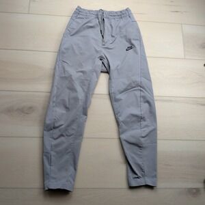 Nike Sportswear Tech Woven Pants Mens S Joggers Gray Zip Pocket Taper AR3221-073